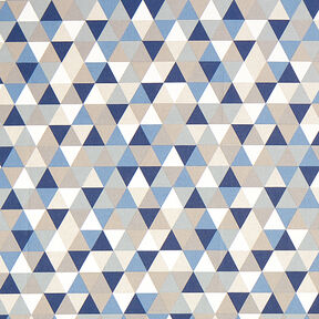 Decostof half panama Driehoeken – blauw, 