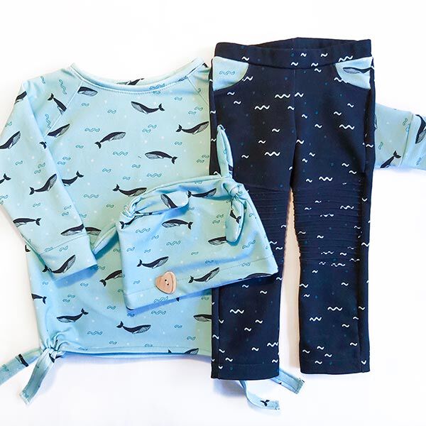GOTS Katoen Sweatshirt Oceaangolven | Tula Kids – navy, image number 7