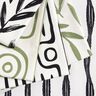 Decostof Half panama abstract gestreept patroon – zwart/ivoor,  thumbnail number 5