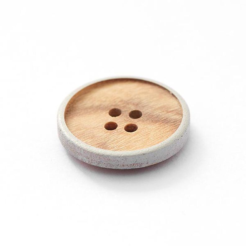 Houten knoop 4-gats – beige/grijs,  image number 2