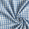 Mousseline/dubbel gehaakte stoffen Geruit motief groot en klein Doubleface – ecru/jeansblauw,  thumbnail number 3