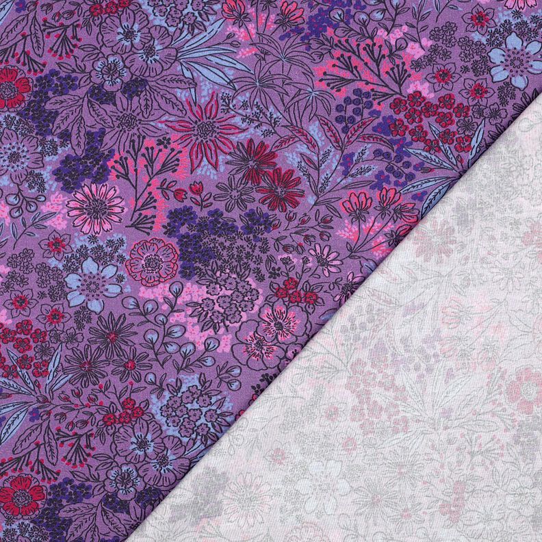 Katoenpopeline Wilde bloemen | Poppy Fabrics – lavendel, image number 5