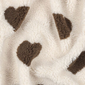 Teddy pluche Harten | by Poppy – natuur/donkerbruin, 