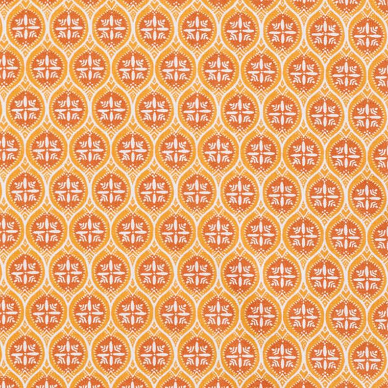 Katoen cretonne Tegel ornamenten – oranje,  image number 1