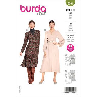 Jurk, Burda 6091 | 34-44, 