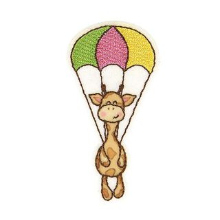 Applicatie giraf [ 6,5 x 3,5 cm ] – bruin/lichtbruin, 