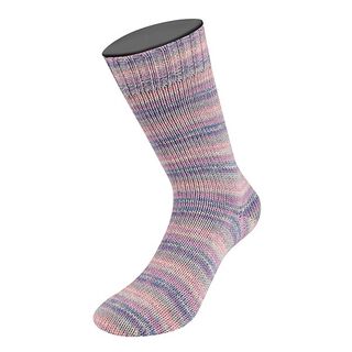 LANDLUST Sockenwolle „Bunte Ringel“, 100g | Lana Grossa – roze/lila, 