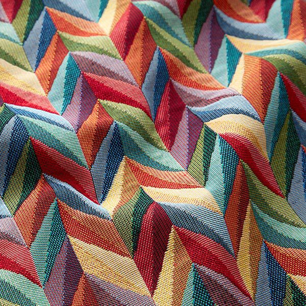Decostof Gobelin Kleurrijke zigzag – lichtgeel, image number 2