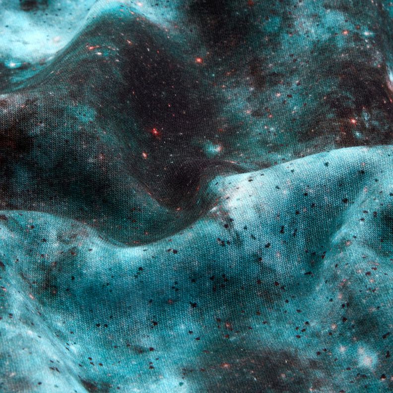 Sweatshirt geruwd Universum Digitaal printen – ijsblauw/zwart,  image number 2