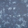 Doorgestikte stof chambray bloemen tie-dye – jeansblauw,  thumbnail number 1