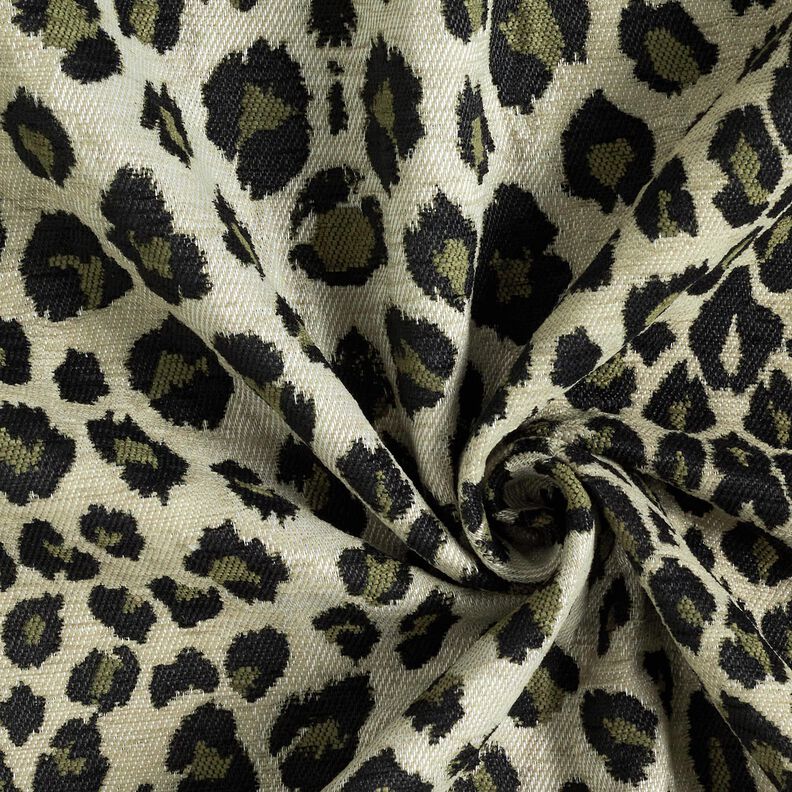 Bekledingsstof Jacquard Luipaard – taupe/kaki, image number 3