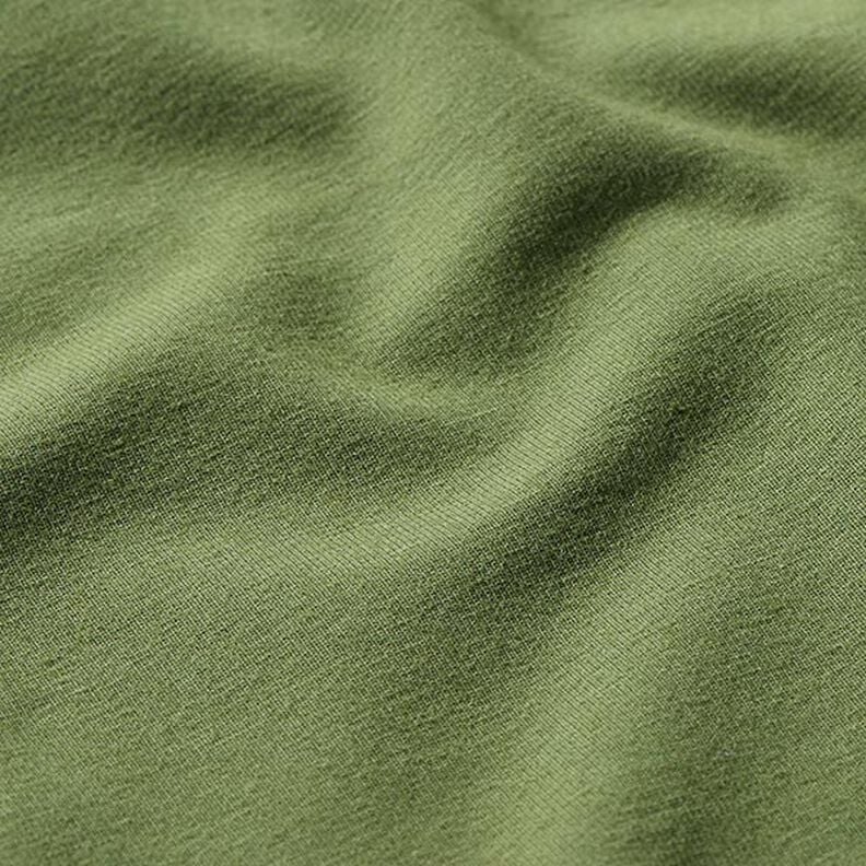 Katoenjersey medium effen – olijf,  image number 2