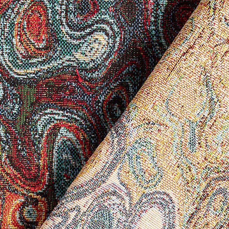 Jacquard gobelin Abstracte kunst – blauw/rood/geel, image number 4