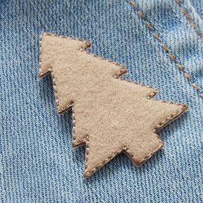 Applicatie Vilt Kerstboom [4 cm] – beige, 