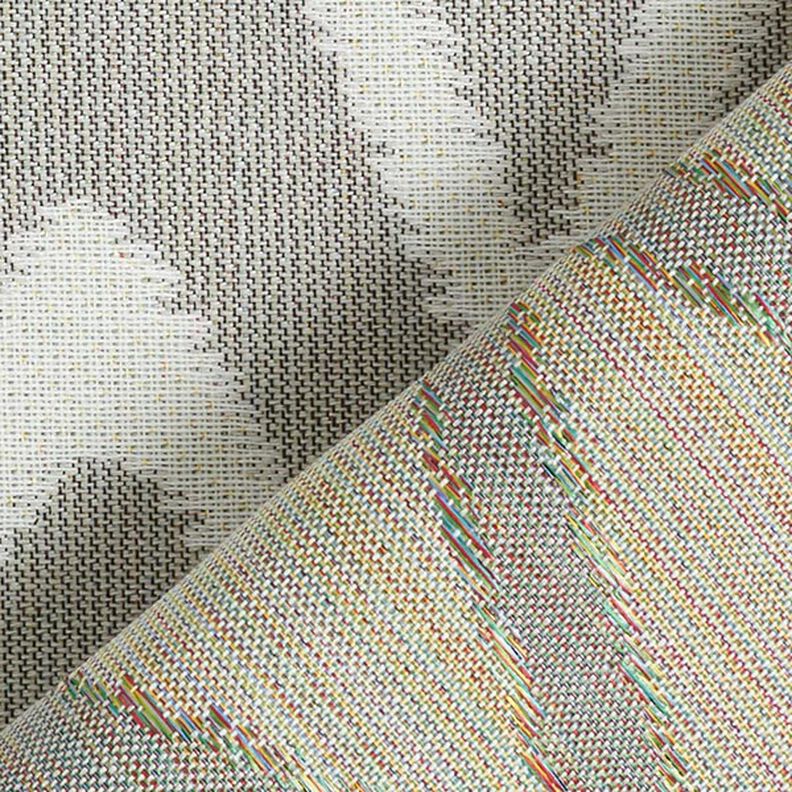 Outdoorstof jacquard Ikat patroon – lichtgrijs,  image number 4