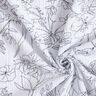 Mousseline/dubbel gehaakte stoffen geschilderde bloemenweide – wit/zwart,  thumbnail number 3
