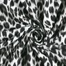 French Terry geborstelde sneeuwluipaard digitale print – zwart/wit,  thumbnail number 3