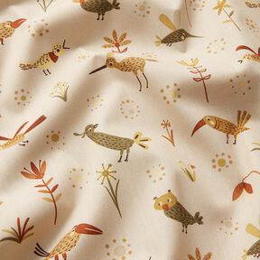 Katoenpopeline Vogels op de weide – natuur, 