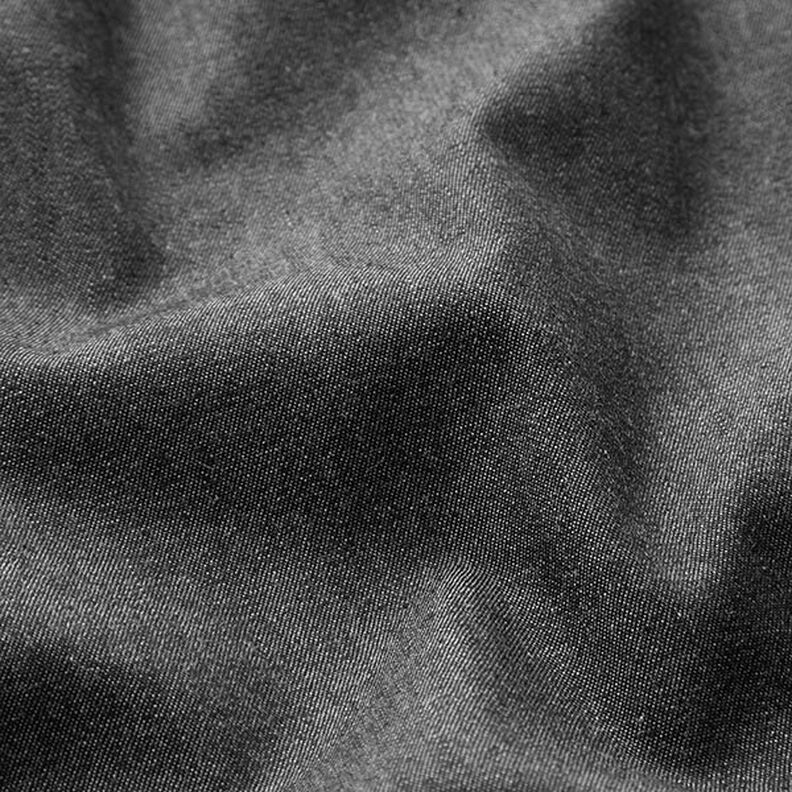 Katoen chambray jeanslook – zwart,  image number 2