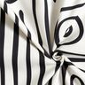 Decostof Half panama abstract gestreept patroon – zwart/ivoor,  thumbnail number 3