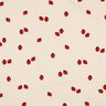 GOTS Katoenjersey Aardbeien | Poppy Fabrics – lichtbeige/karmijnrood,  thumbnail number 1