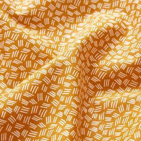 Katoenen stof Cretonne Kleine strepen – currygeel, 