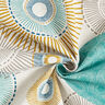 Decostof half panama Cirkels – blauw,  thumbnail number 3