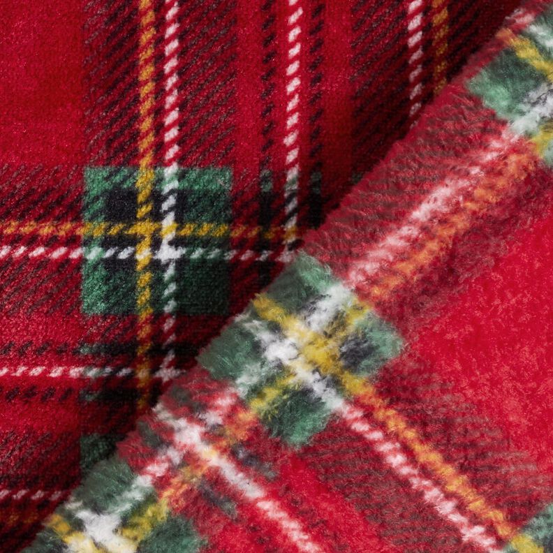 Gezellige fleece klassieke ruit – donkerrood/dennengroen, image number 4