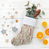 Decostof Kerstcollage jute-look – duingeel/wit,  thumbnail number 7