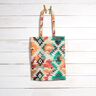 Decostof Half panama abstracte etnische print – lichtbeige/smaragdgroen,  thumbnail number 7