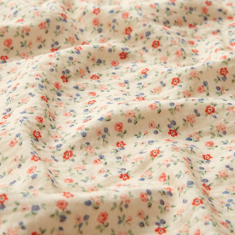 Mousseline/dubbel gehaakte stoffen romantische bloemen | Poppy Fabrics – lichtbeige,  image number 2