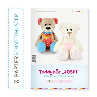 Naai het papieren patroon teddy "JOSHI" aan de teddybeer  | Kullaloo, 