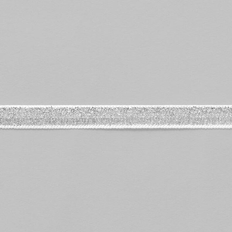 Fluweelband Effen Metallic [10 mm] – zilver metallic,  image number 2