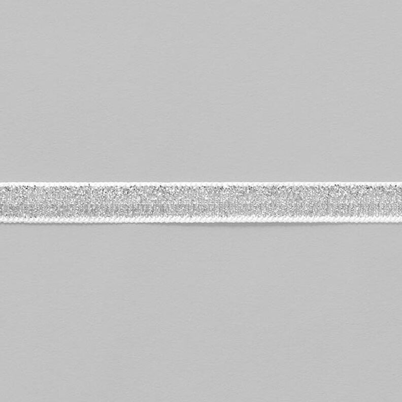 Fluweelband Effen Metallic [10 mm] – zilver metallic,  image number 2