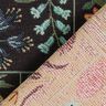 Decostof Gobelin Bloemen-vakjes – zwart,  thumbnail number 4