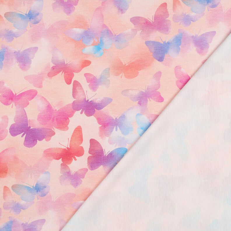 Katoenjersey Kleurrijke vlinders Digitaal printen | Poppy Fabrics – roos/blauw,  image number 4