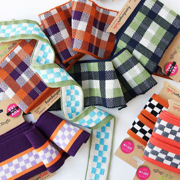 Biologische jacquardbanden STRIPE ME GLAM  [200 CM | 3,5 CM]  | Albstoffe | Hamburger Liebe,  image number 4