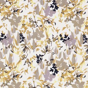 Viscosejersey bloementafereel – wit, 
