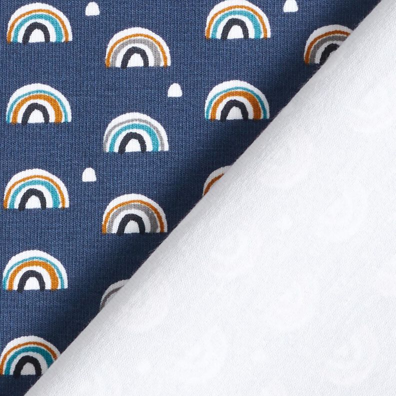 Katoenjersey kleine regenbogen – indigo, image number 4