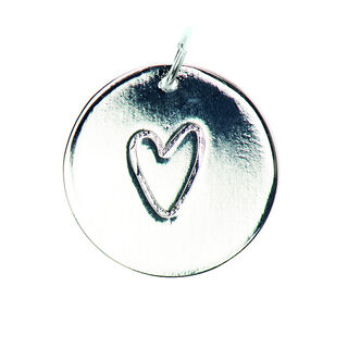 Hanger Heart [Ø17 mm] | Rico Design – zilver metalen, 