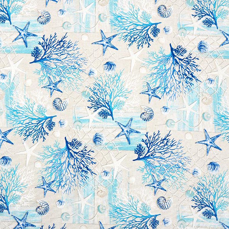Decostof Canvas Maritieme collage – blauw/turkoois, image number 1