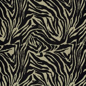Viscosejersey Zebraprint – licht kaki/zwart, 