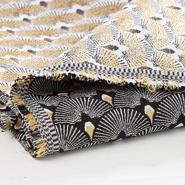 Decostof jacquard vakken – zwart, image number 4