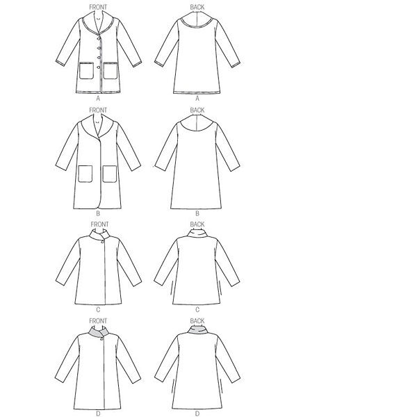 Mantel, Butterick 6107|32 - 40|42 - 50, image number 5