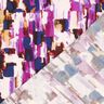 Viscosestof abstracte penseelstreken digitale print – druif/indigo,  thumbnail number 4