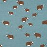 Katoenjersey Beren | Poppy Fabrics – blauwgrijs/kastanjebruin,  thumbnail number 1
