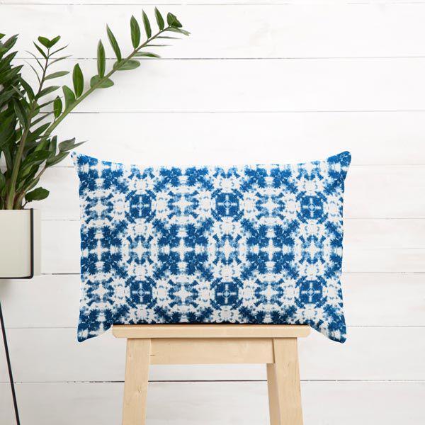 Decostof canvas Batik – blauw/wit, image number 7
