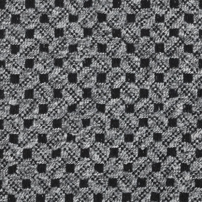 Mantelstof ruitjes – lichtgrijs/zwart, image number 1