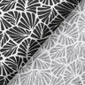Gecoate katoen abstracte minibladeren – zwart/wit,  thumbnail number 5