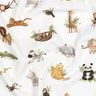 GOTS Katoenjersey schattige steppedieren Digitaal printen | Poppy Fabrics – wit/lichtolijf,  thumbnail number 2